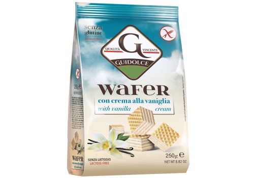 Guidolce wafer con crema alla vaniglia senza glutine 250 grammi