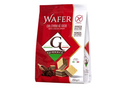 Guidolce wafer al cacao senza glutine 250 grammi