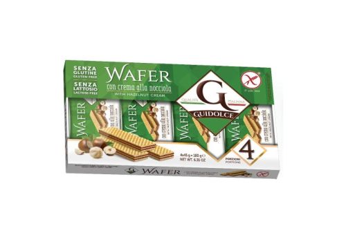 Guidolce wafer alla nocciola senza glutine 4 x 45 grammi