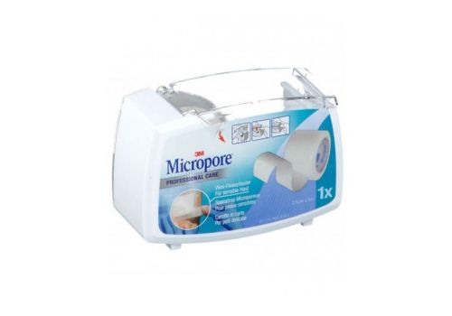 Micropore cerotto in carta con dispenser 2,5cm x 5m
