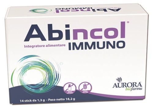 Abincol Immuno integratore di fermenti lattici e per il benessere del sistema immunitario 14 stick orosolubili