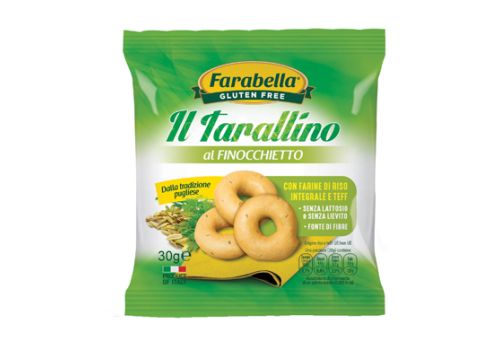 Farabella il tarallino al finocchietto con farina di riso e teff senza glutine 30 grammi