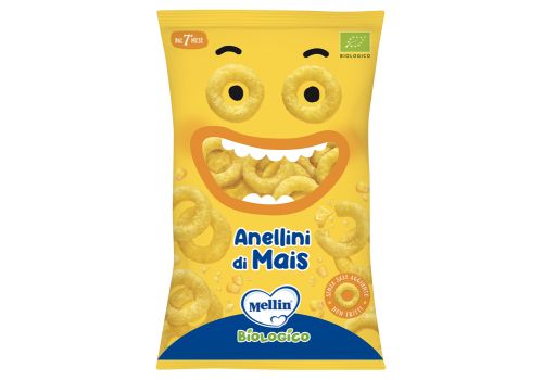 Mellin snack bio anellini di mais 15 grammi