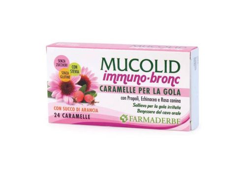Mucolid Bronc Immuno arancia 24 caramelle