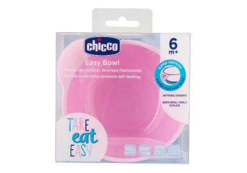 Chicco Easy Bowl ciotola in silicone rosa