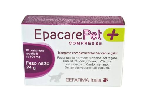 Epacare Pet+ mangime complementare per il fegato di cani e gatti 30 compresse