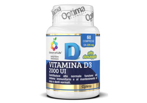 Vitamina D3 2000 integratore per le ossa e le difese immunitarie 60 compresse