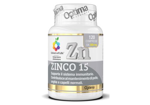 Zinco zn 15 integratore minerale per il benessere della pelle unghie e capelli 120 compresse