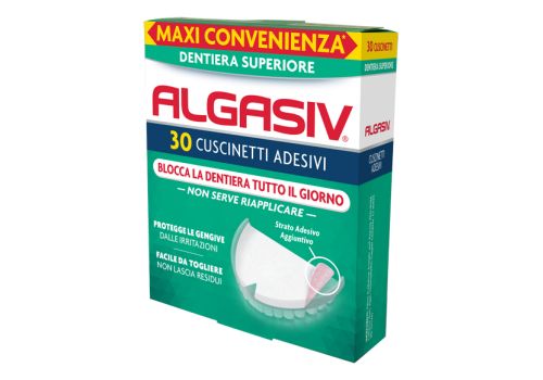 ALGASIV CUSCINETTI ADESIVI DENTIERA SUPERIORE 30PZ