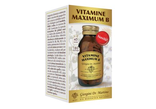 Vitamine Maximum B integratore per stanchezza e affaticamento 180 pastiglie