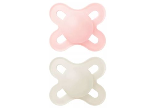 Mam original start nanò succhietto con tettarella in silicone 0-2 mesi colore rosa 2 pezzi