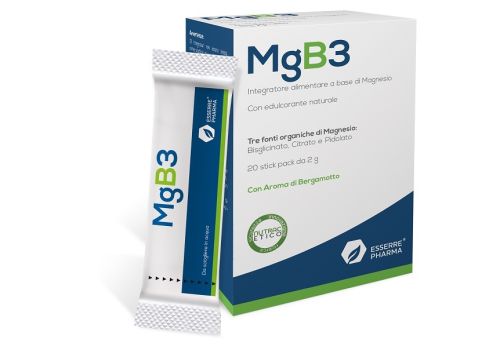 Mgb3  integratore per la funzione muscolare e il sistema nervoso aroma bergamotto 20  stick pack