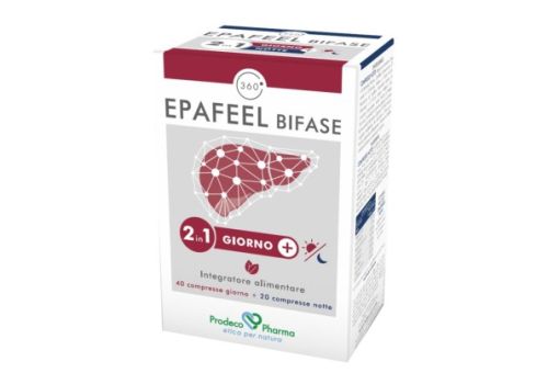 Epafeel Bifase integratore per il benessere del fegato 40 compresse giorno + 20 compresse notte