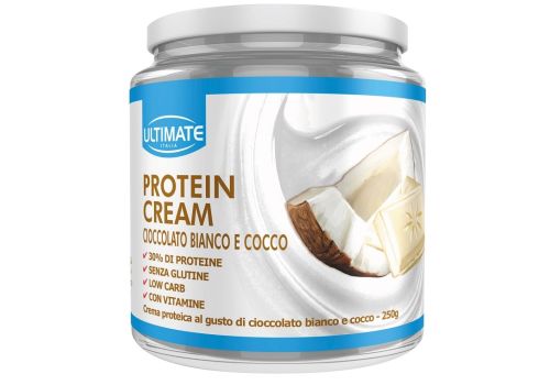 Protein Cream crema spalmabile proteica cioccolato bianco e cocco 250 grammi