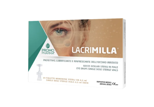 Lacrimilla gocce oculari lenitive e idratanti per secchezza oculare, 20 fiale monosdose x 0,5ml