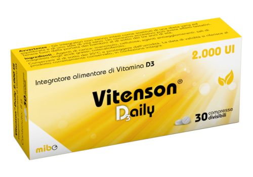 Vitenson Daily D3 2000UI integratore di vitamine per la funzione del sistema immunitario e benessere delle ossa 30 compresse