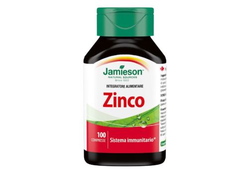 Jamieson Zinco integratore di minerali per il sistema immunitario 100 compresse