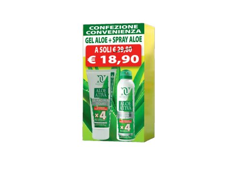 Natur Unique Aloe Attiva confezione convenienza gel aloe 200ml + spray aloe 150ml 