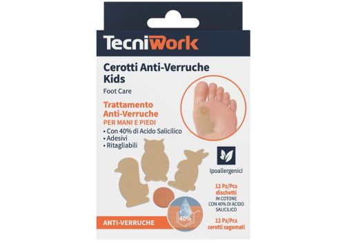 Tecniwork cerotto anti verruche bambini 24 pezzi