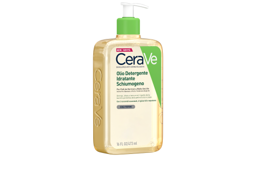 CeraVe Olio detergente idratante Deterge, idrata e lenisce. Con 3 ceramidi essenziali, trigliceridi e squalene da olio di origine vegetale. 473 ml 