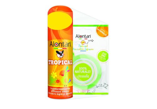 Alontan bi pack tropical spray 75ml + bracciale antizanzare