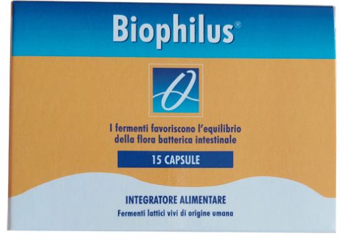 Biophilus integratore per l'equilibrio della flora batterica 15 capsule