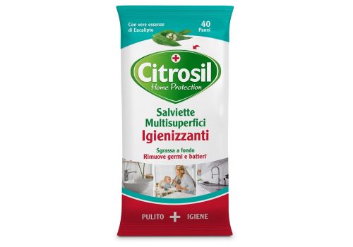 Citrosil Home Protection salviette multisuperfici igienizzanti rimuove germi e batteri 40 pezzi