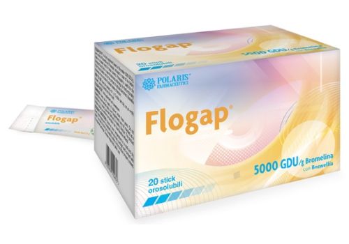 Flogap 5000 GDU integratore antinfiammatorio 20 stick orosolubili  