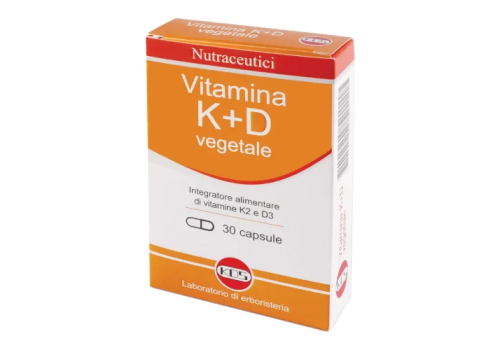 Vitamina K + D Vegetale integratore per le ossa e il sistema immunitario 30 capsule