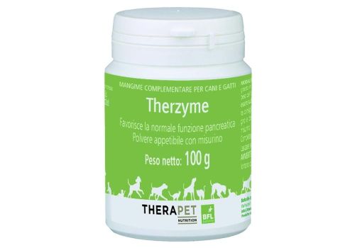 Therzyme mangime complementare per la normale funzione pancreatica di cani e gatti polvere appetibile 100 grammi