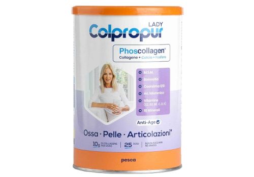 Colpropur Lady integratore per l’apparato muscolo-scheletrico 340 g gusto pesca