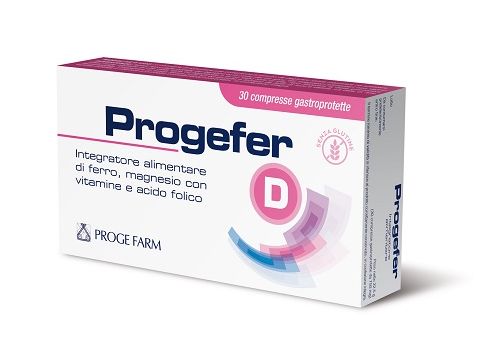 Progefer D integratore di ferro con magnesio e vitamine 30 compresse