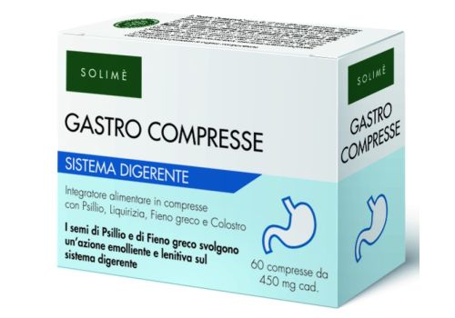Solimè Gastro Compresse integratore di psillio  e fieno greco lenitivo ed emolliente sul sistema digerente 60 capsule