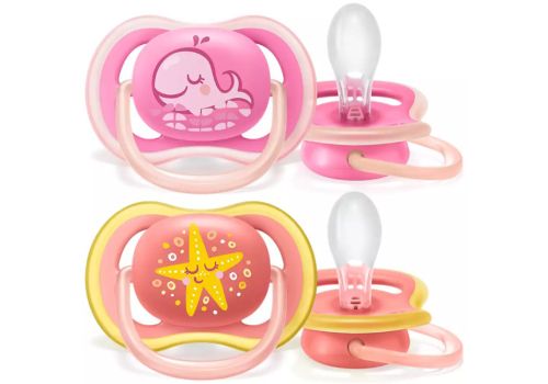 Avent ultra air succhietti balena/stella femmina 2 pezzi