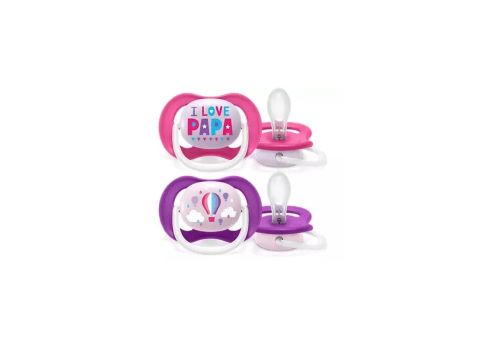 Avent Ultra Air Happy 6-18m succhietto in silicone 2 pezzi