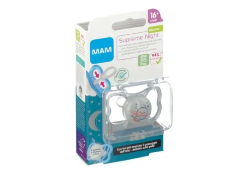 Mam Supreme Night 16+ succhietto in silicone neutro 1 pezzo