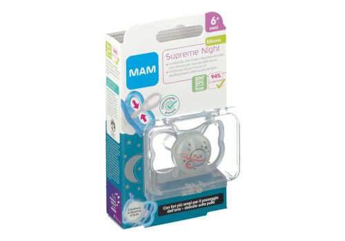 Mam supreme night succhietto in silicone 6+ mesi neutro