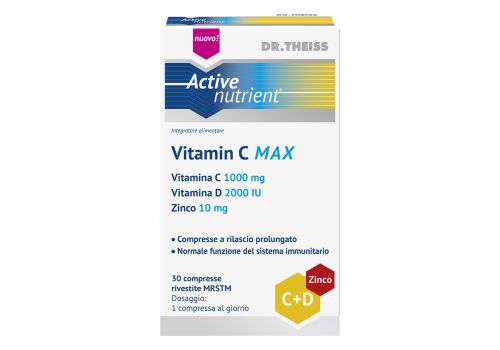 Active Nutrient Vitamin C Max integratore per la normale funzione del sistema immunitario 30 compresse
