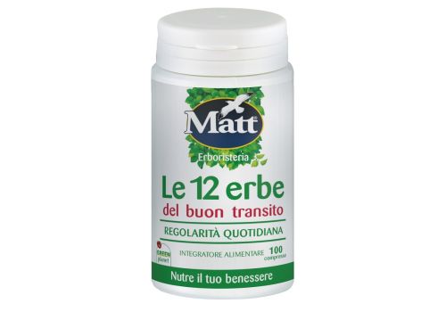 Matt le 12 erbe integratore per la regolarità del transito intestinale 100 compresse