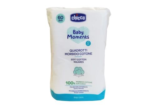 CHICCO BABY MOMENTS QUADROTTI MORBIDO COTONE 60PZ