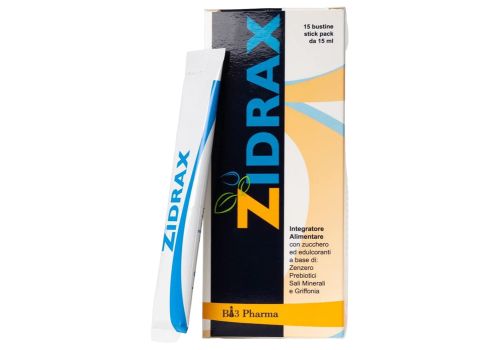 Zidrax integratore per il gonfiore addominale 15 stick
