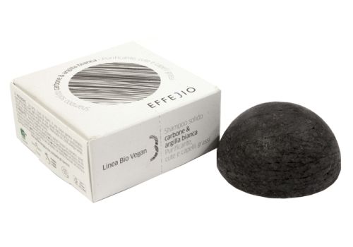 Effebio shampoo solido al carbone e argilla bianca 60 grammi