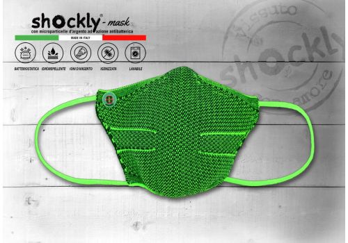 MASCHERINA SHOCKLY CON FILTRO VERDEFLUO-NAV