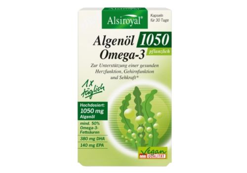 Algenol Omega 3 Vegetale integratore per salute cardiovascolare visiva e cerebrale 30 capsule