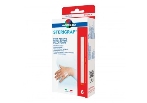 Master Aid Sterigrap strip adesivi per la sutura 7,5 x 0,6cm 6 pezzi