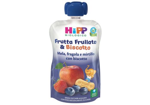 Hipp Frutta frullata & Biscotto mela fragola e mirtillo con biscotto 90ml