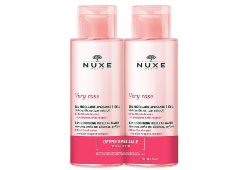 NUXE VERY ROSE ACQUA MICELLARE LENITIVA 3IN1 2 FLACONI DA 400ML