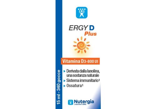 Ergy D Plus integratore per il sistema immunitario e le ossa gocce orali 15ml
