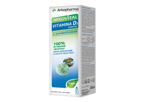Arkovital Vitamina D3 integratore per le ossa e il sistema immunitario gocce orali 15ml