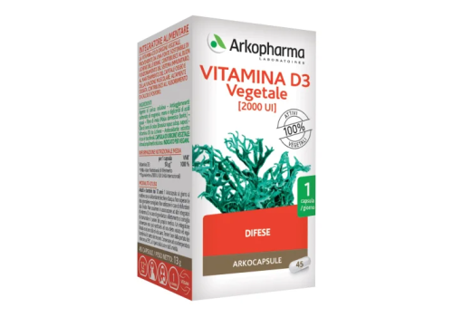 Arkocps Vitamina D3 integratore per ossa e sistema immunitario 45 capsule